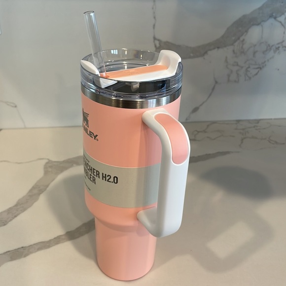 Stanley - PEACH COLORBLOCK - 40 oz. Flowstate Quencher H2.0 Tumbler - NWT! - Picture 6 of 7